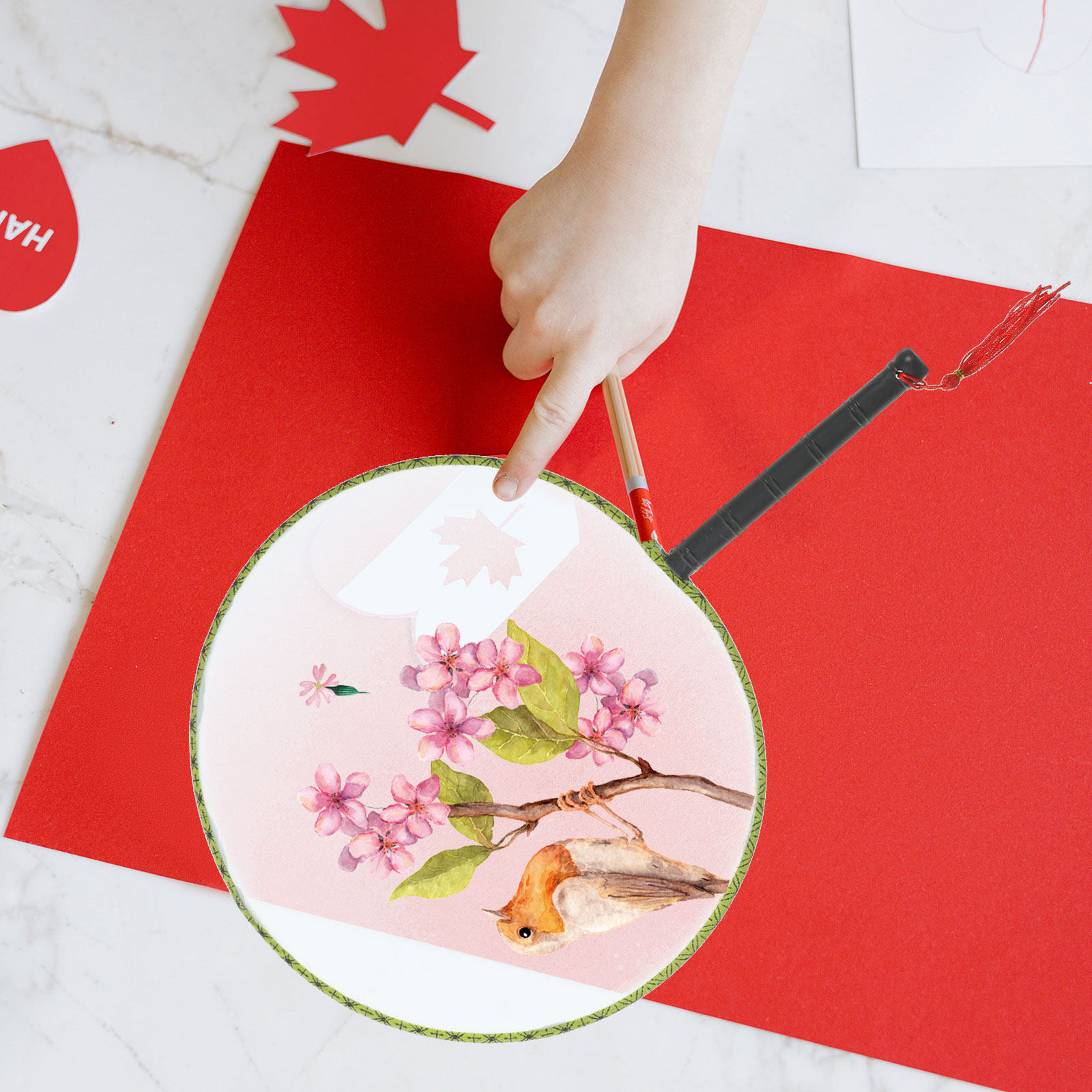 Art Craft Ideas For Kids - 4Pcs Blank Children's Art Painting Fan