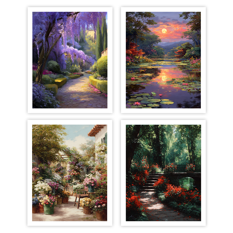 Art Craft Hobbies - GATYZTORY Painting By Numbers Acrylic Garden
