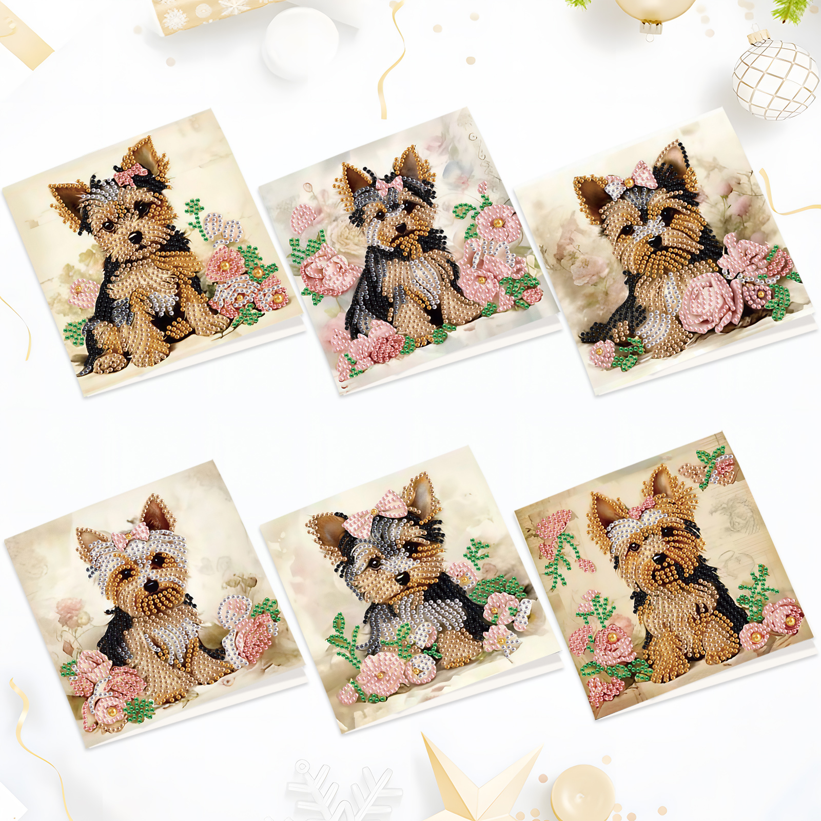 Art Craft Kit - 6Pcs Diamond Painting Greeting Cards Kits,Cute