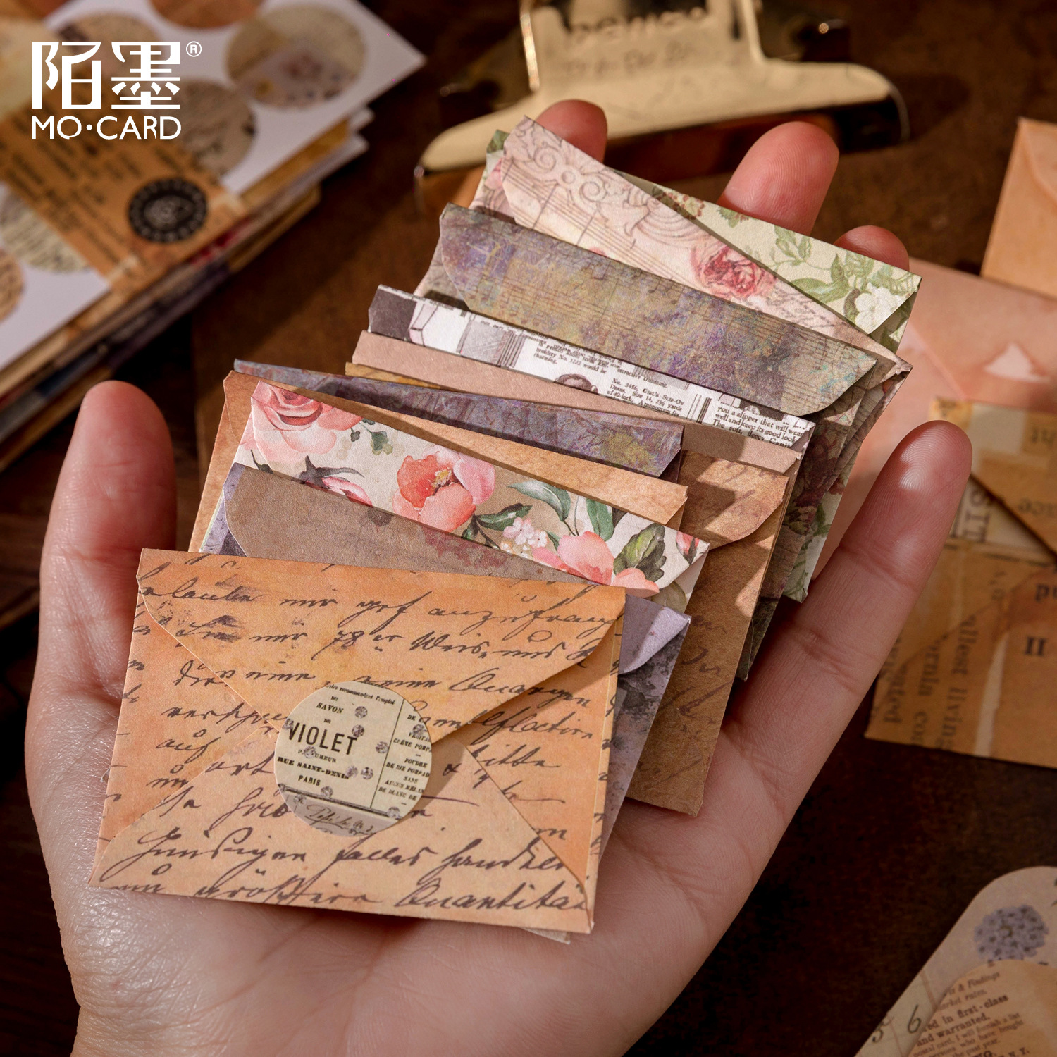 Art Craft Activities - 8pcs Vintage Mini envelope set Planner