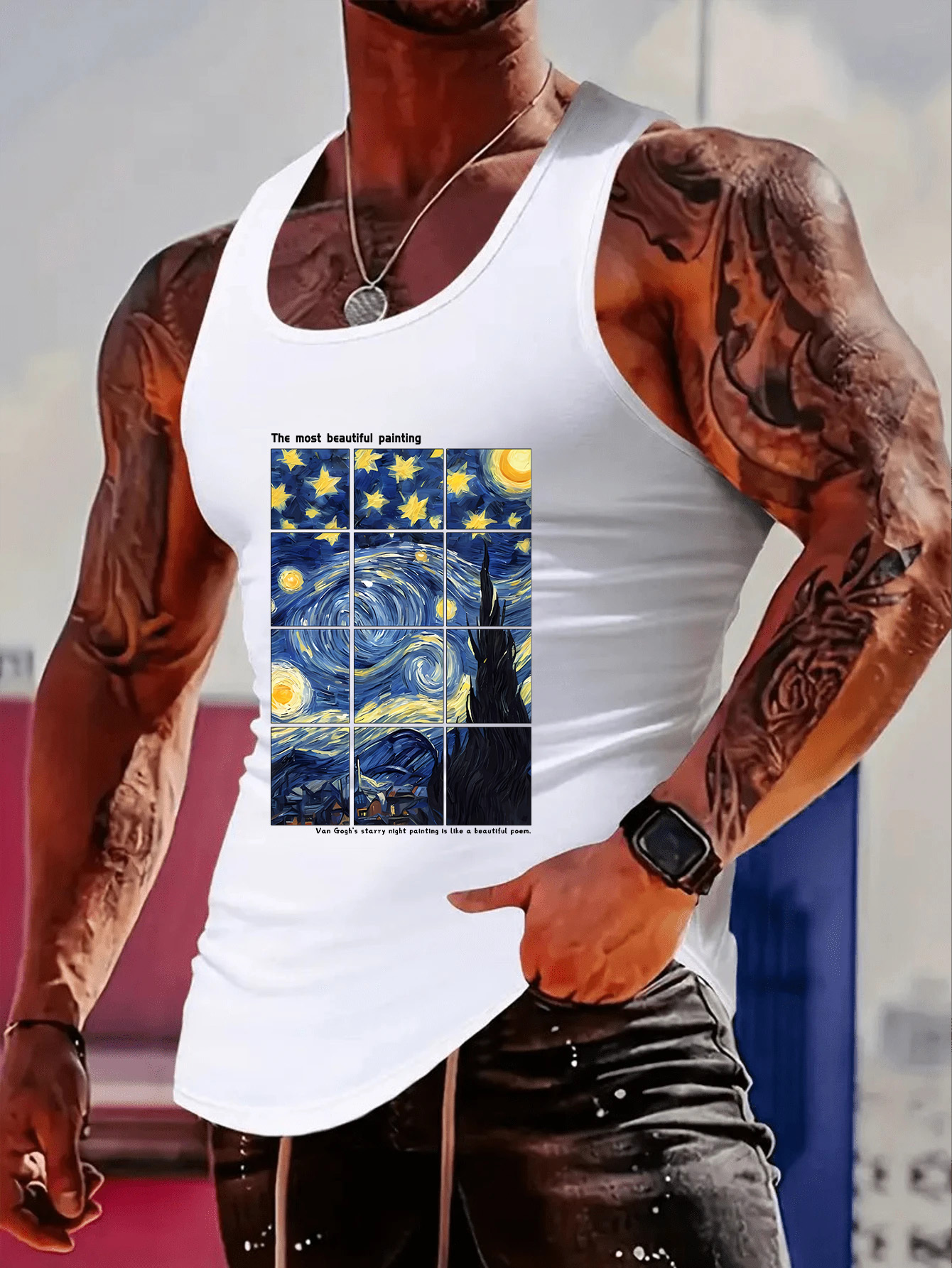 Art & Craft Hari Raya - Fashionable trend muscular man, simple and