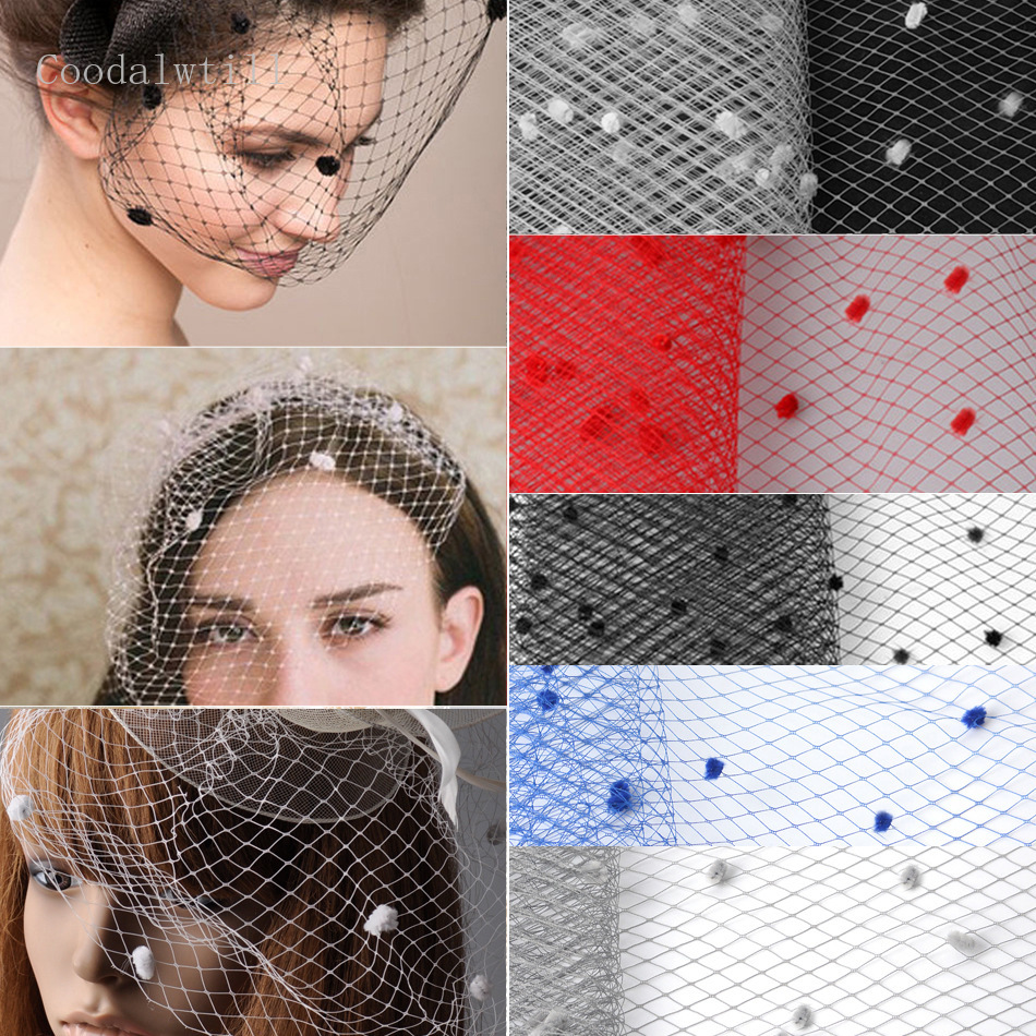Art And Craft Hair - 2Meters Dot Birdcage Veil Fabrice For