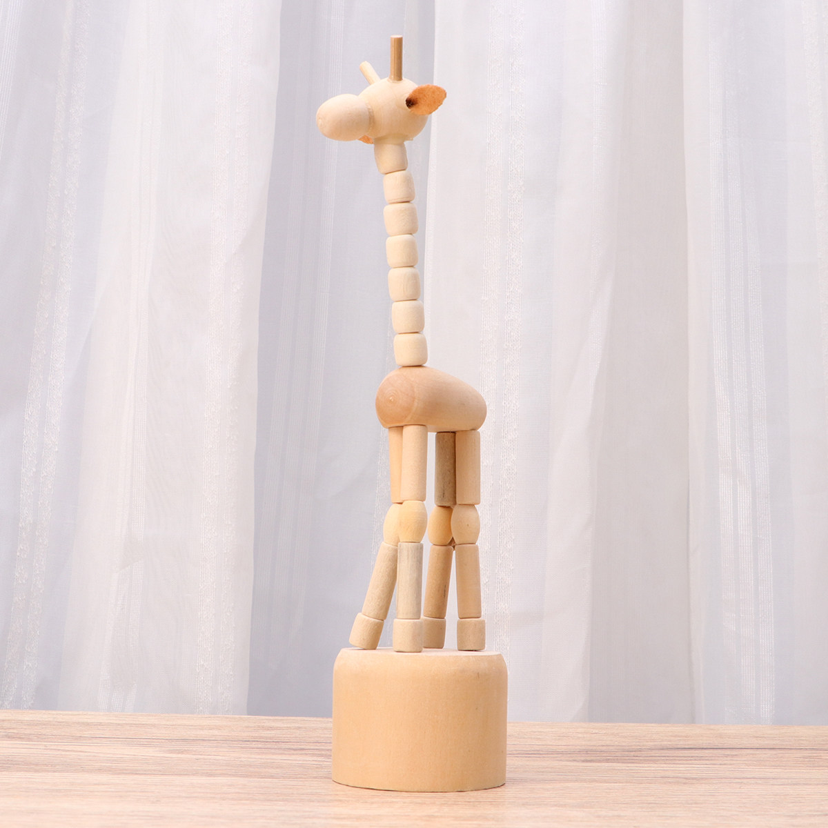 Art Craft Dinosaurs - 2Pcs Unfinished Solid Hardwood Giraffe Dinosaur