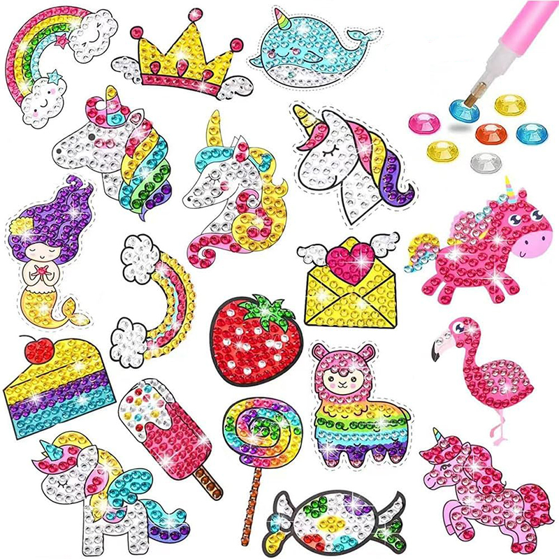 Art Craft Ideas For Kids - Make Diamond Stickers Kids 5D Painting