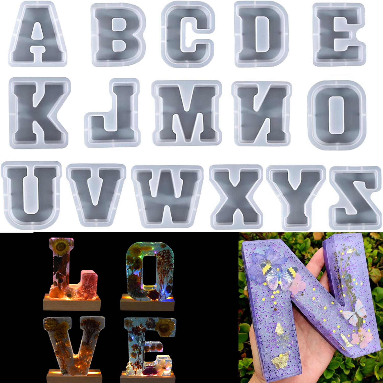 Art And Craft Letter Z - 7 Inch Large Letter Silicone Mold
