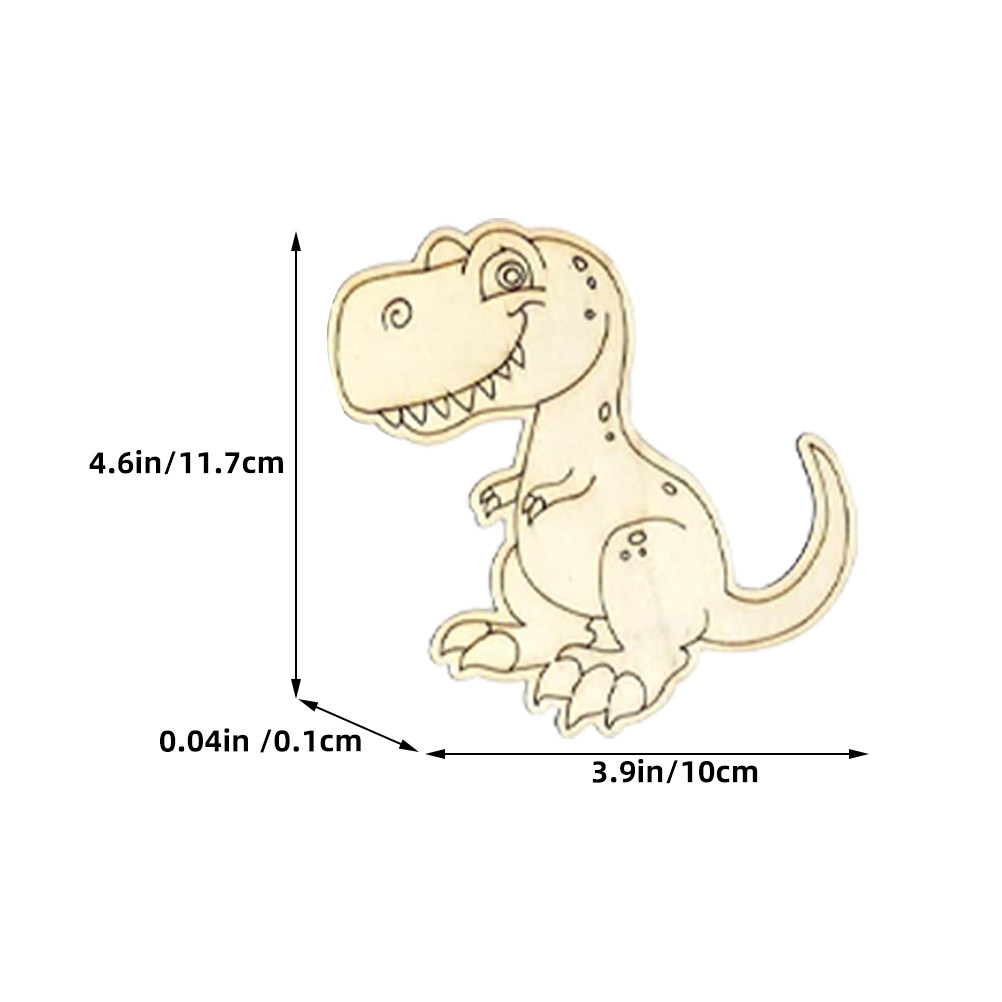 8Pcs Dinosaur Wood Pieces DIY  - Art Craft Dinosaurs review and price