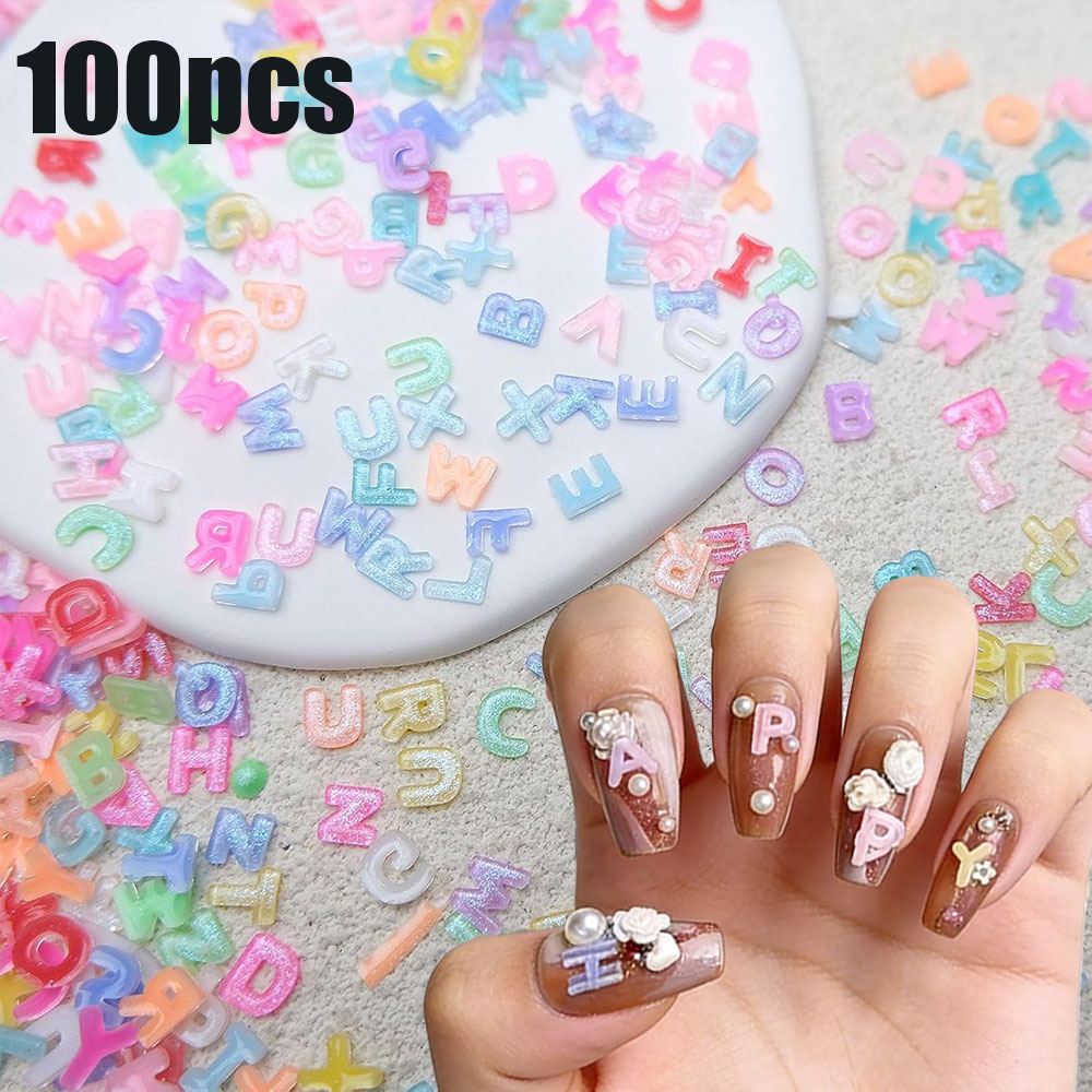 100Pcs Macaron Color Glitter E - Art And Craft Letter Z review and price