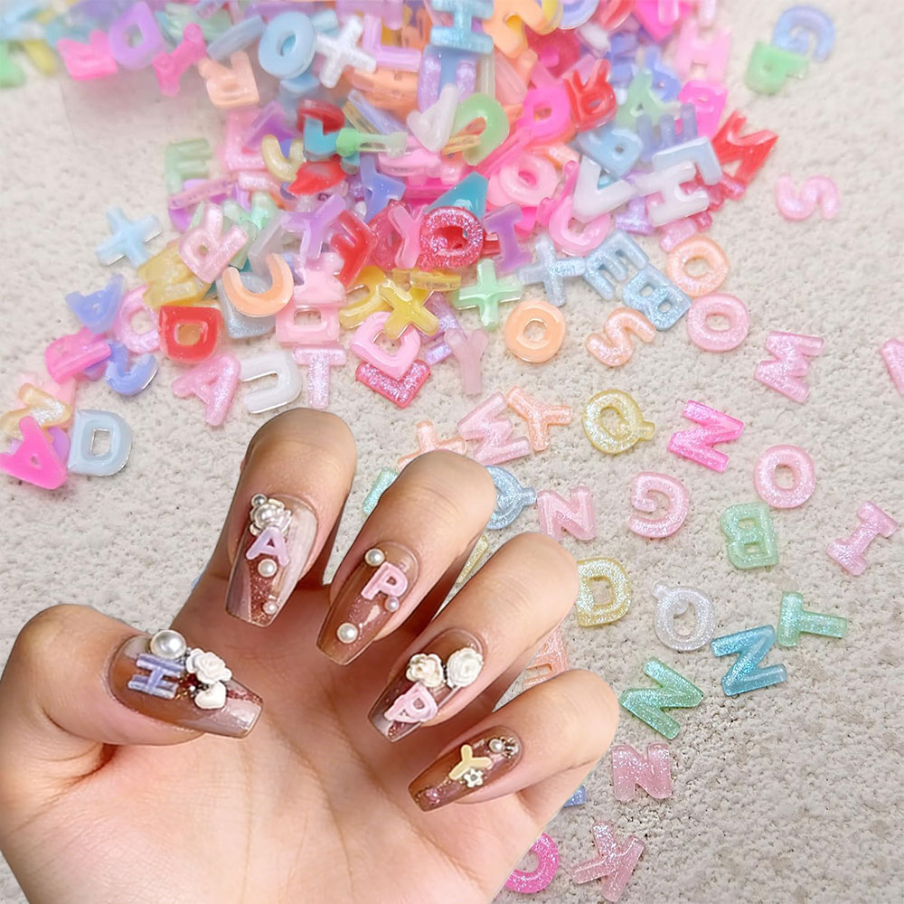 100Pcs Macaron Color Glitter E - Art And Craft Letter Z review and price
