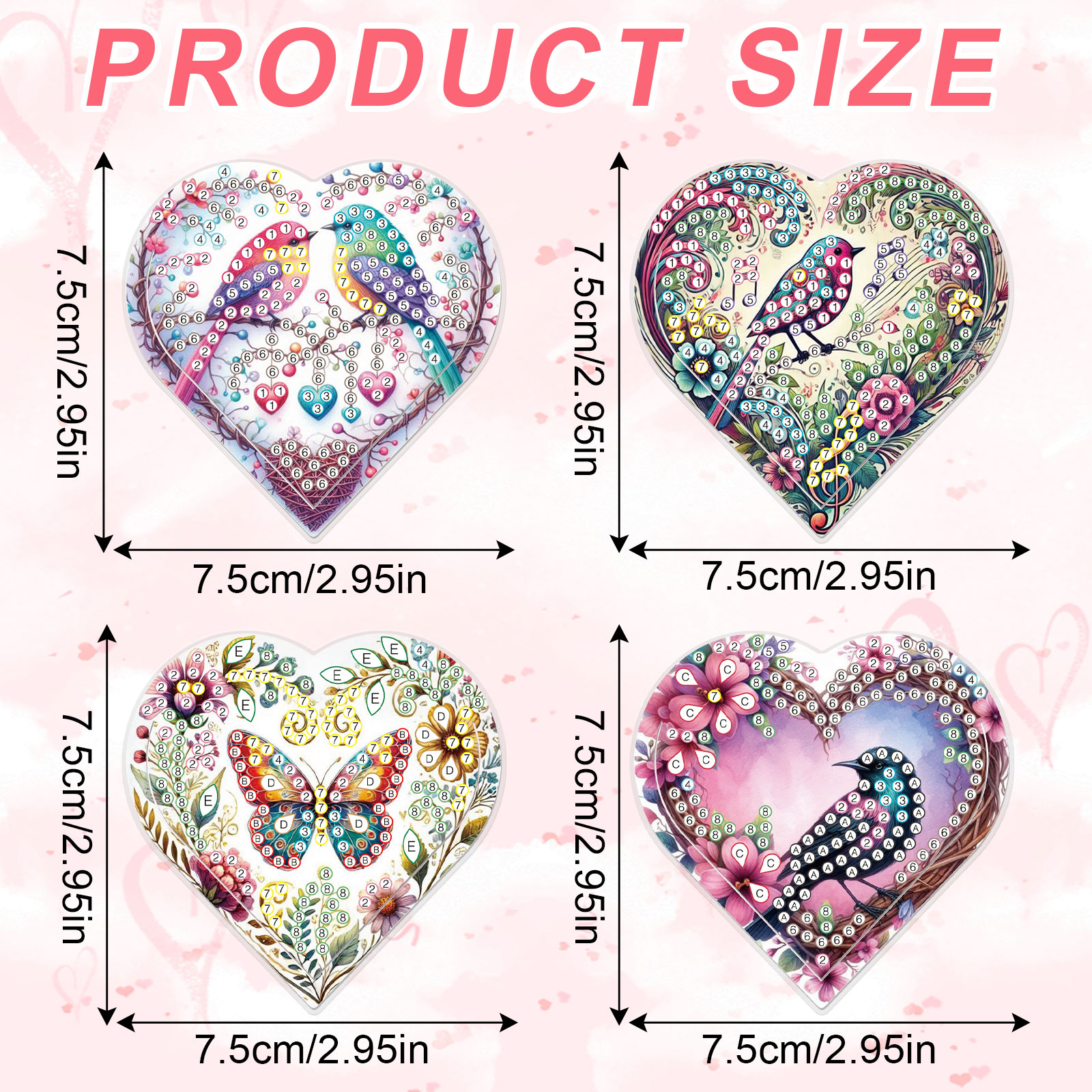 4PCS Diamond Painting Heart Sh - Art Craft Kit review and price