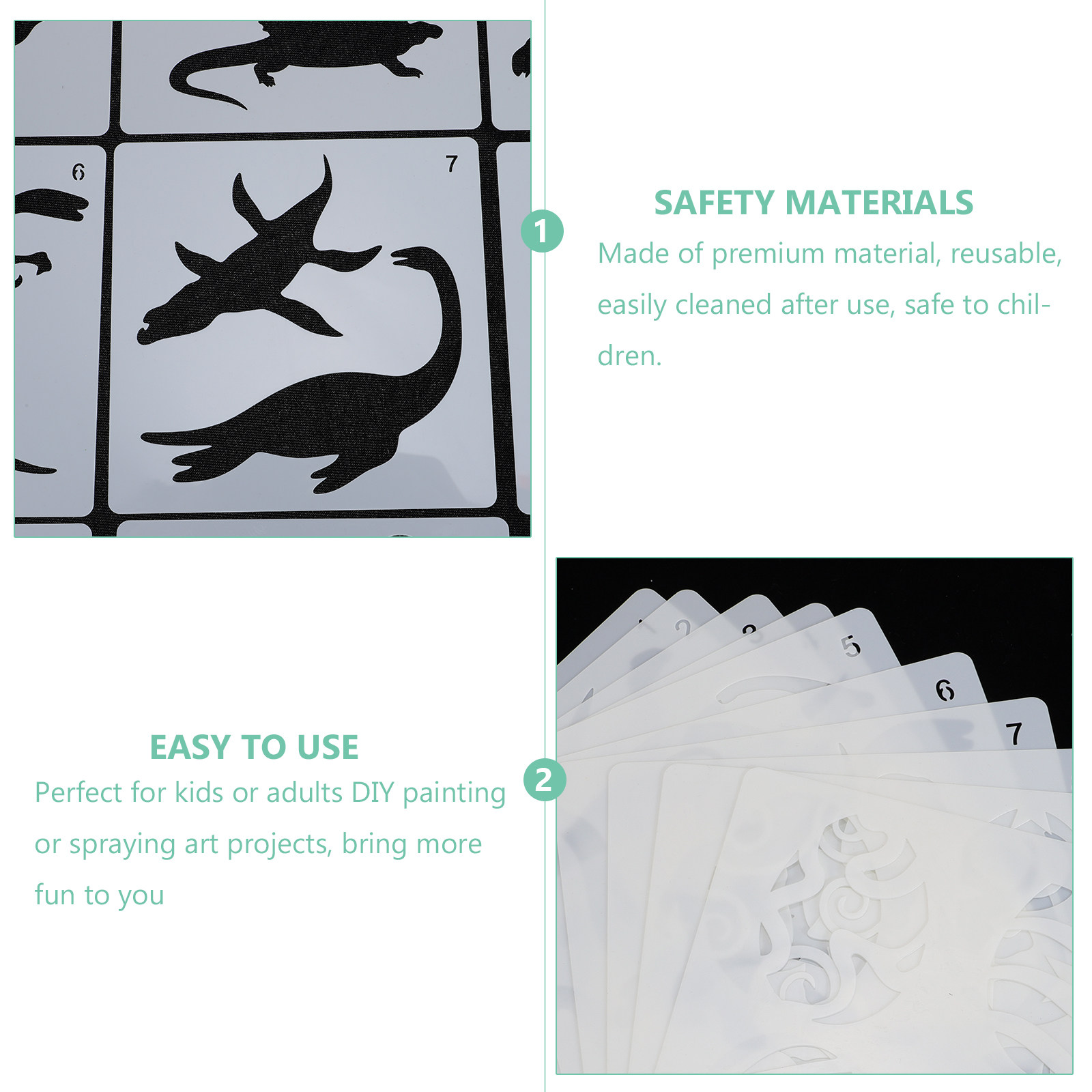 10Pcs Dinosaur Painting Templa - Art Craft Dinosaurs review and price