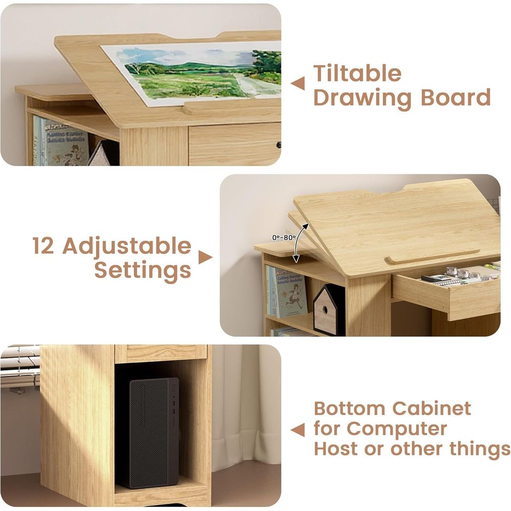 Adjustable Desk with Storage,  - Art & Craft Paper For Kids review and price