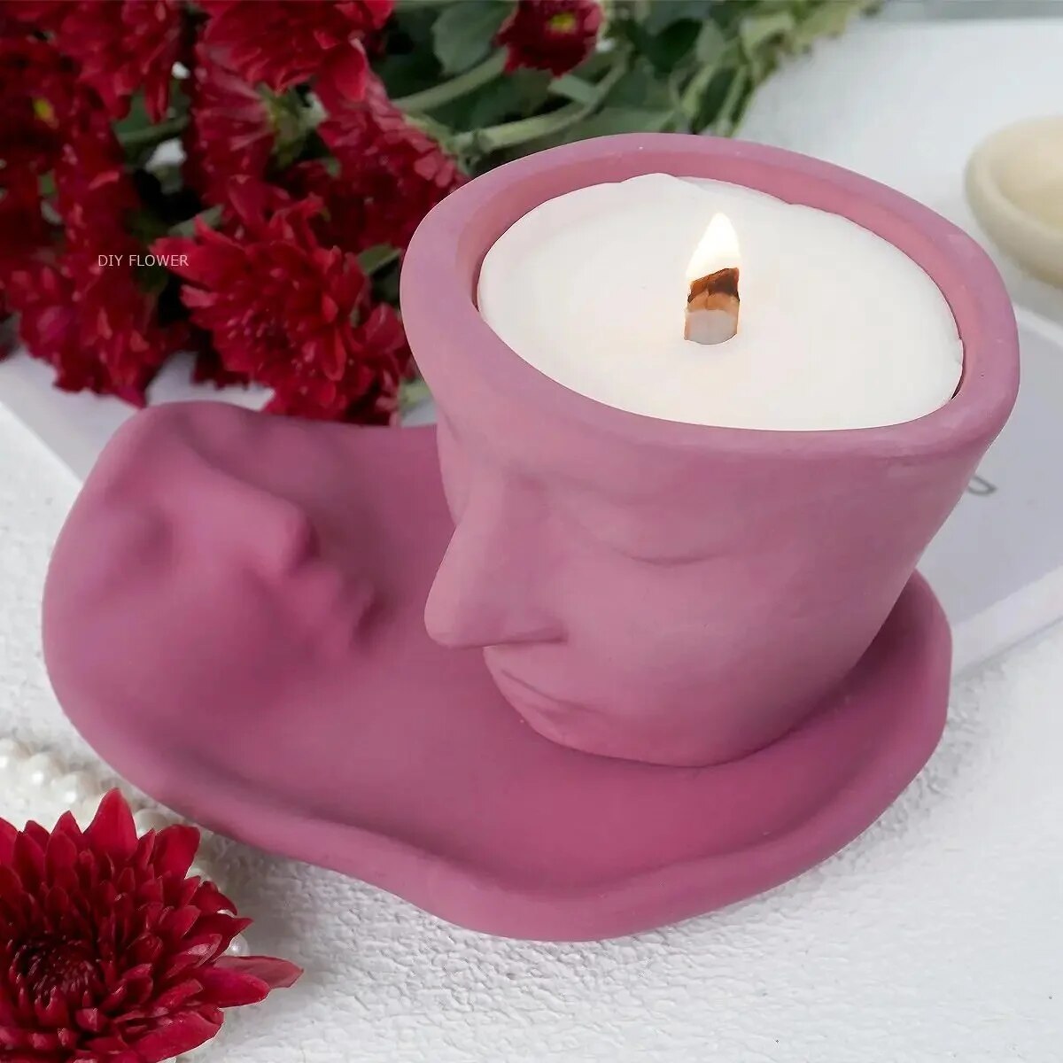 Abstract Face Jar Tray Silicon - Art Craft Cup review and price