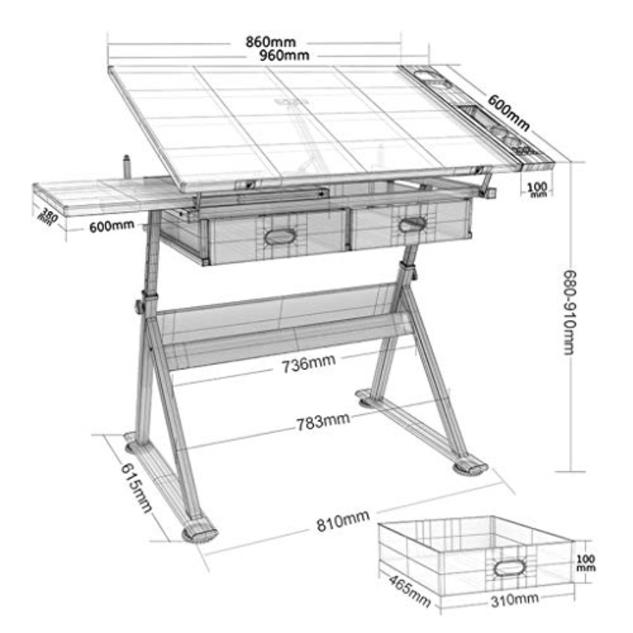 Drafting Table with Storage He - Art & Craft Paper For Kids review and price