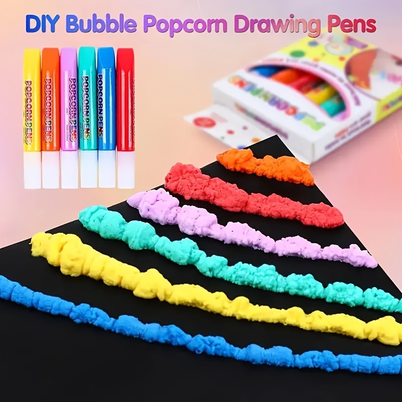 6pcs Puffy Popcorn Art Pens, 3 - Art Craft Activities review and price