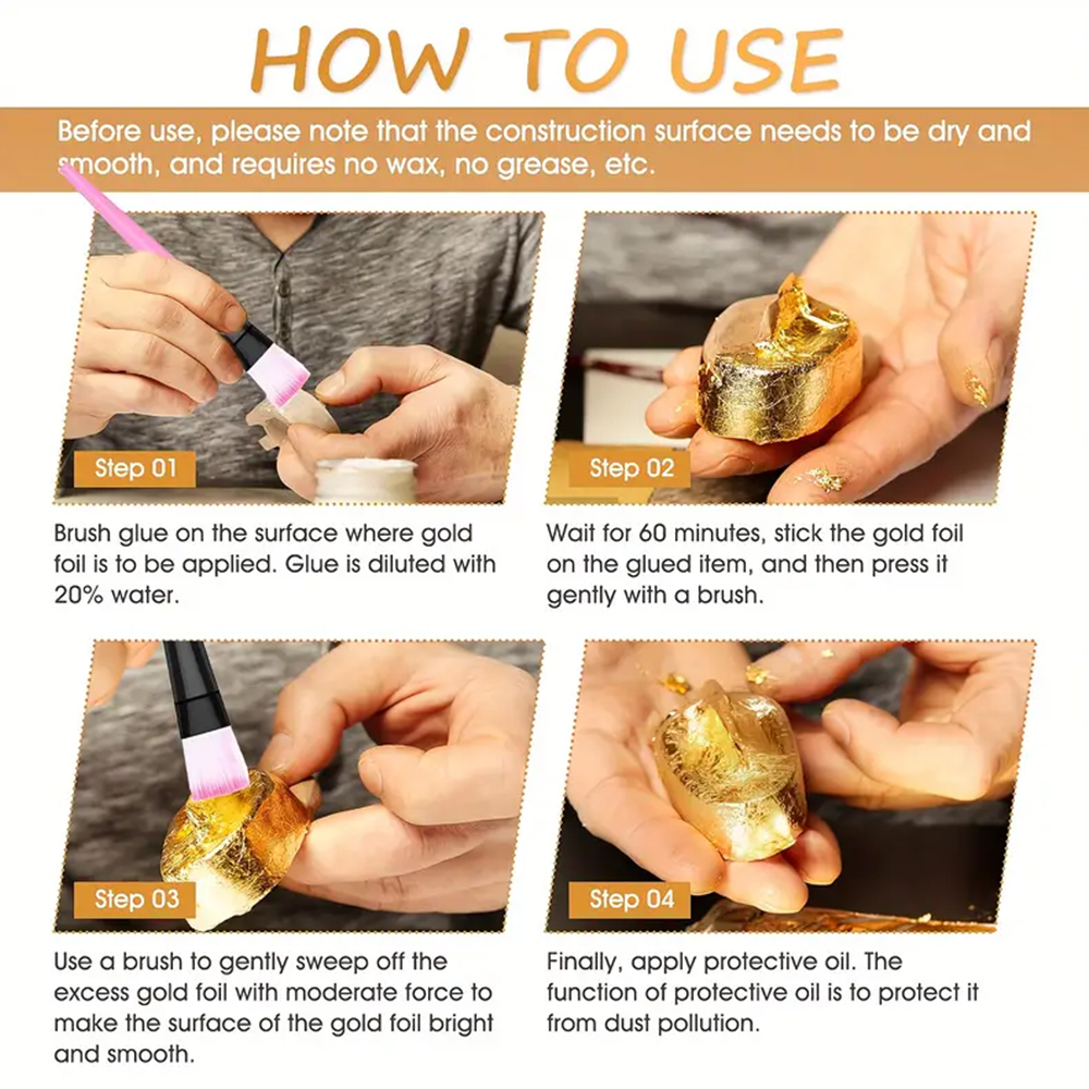 100ML/200ML Golden Foil Adhesi - Art Craft Kit review and price