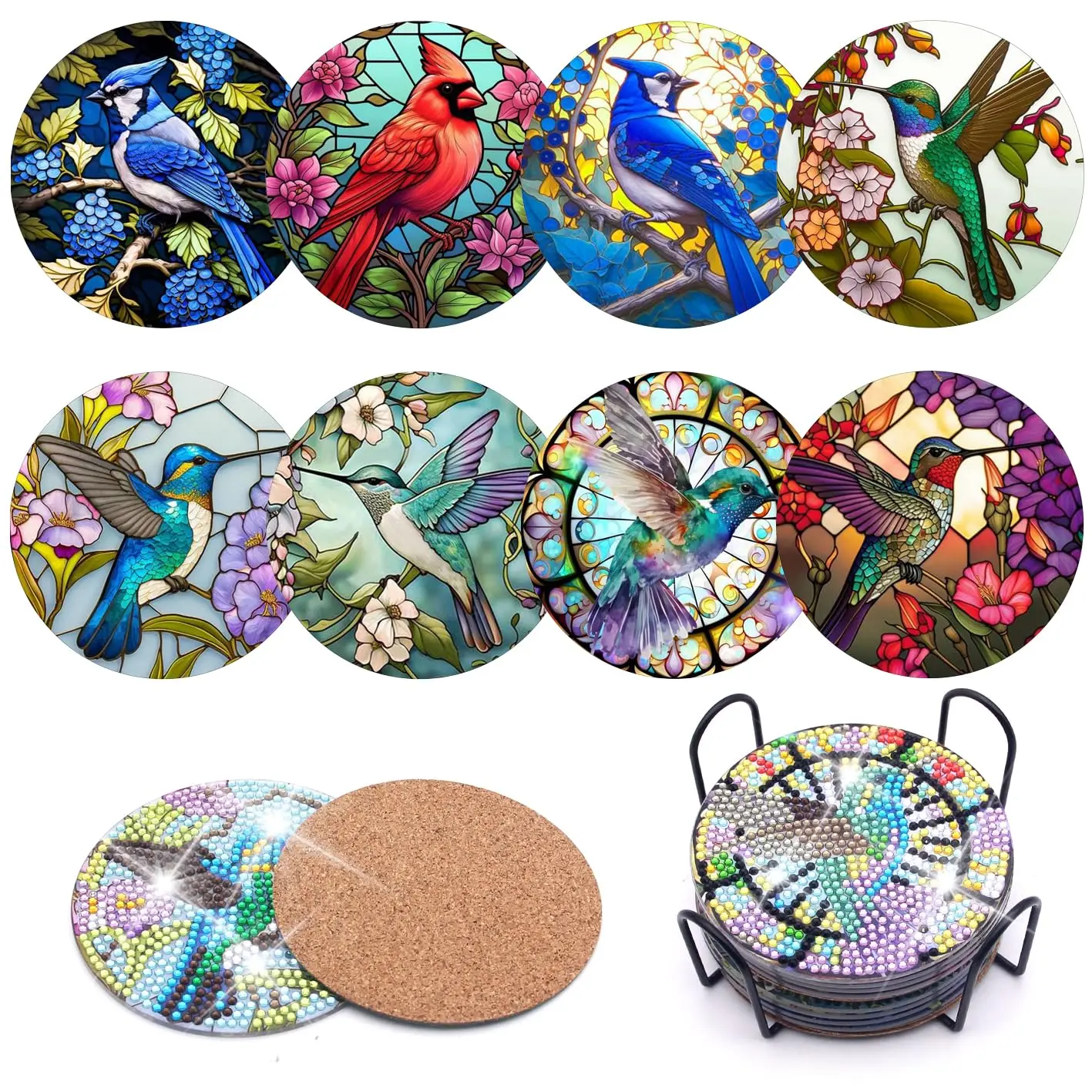 8Pcs DIY Diamond Painting Coas - Art Craft Cup review and price