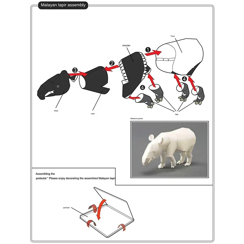 Malayan Tapir Origami Art Mini - Art Craft Cardboard review and price
