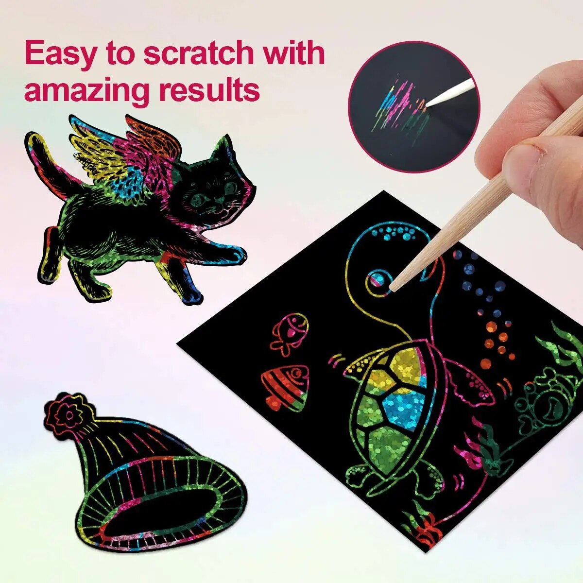 Many Creative Scratch Art Card - Art Craft 6 Year Old review and price