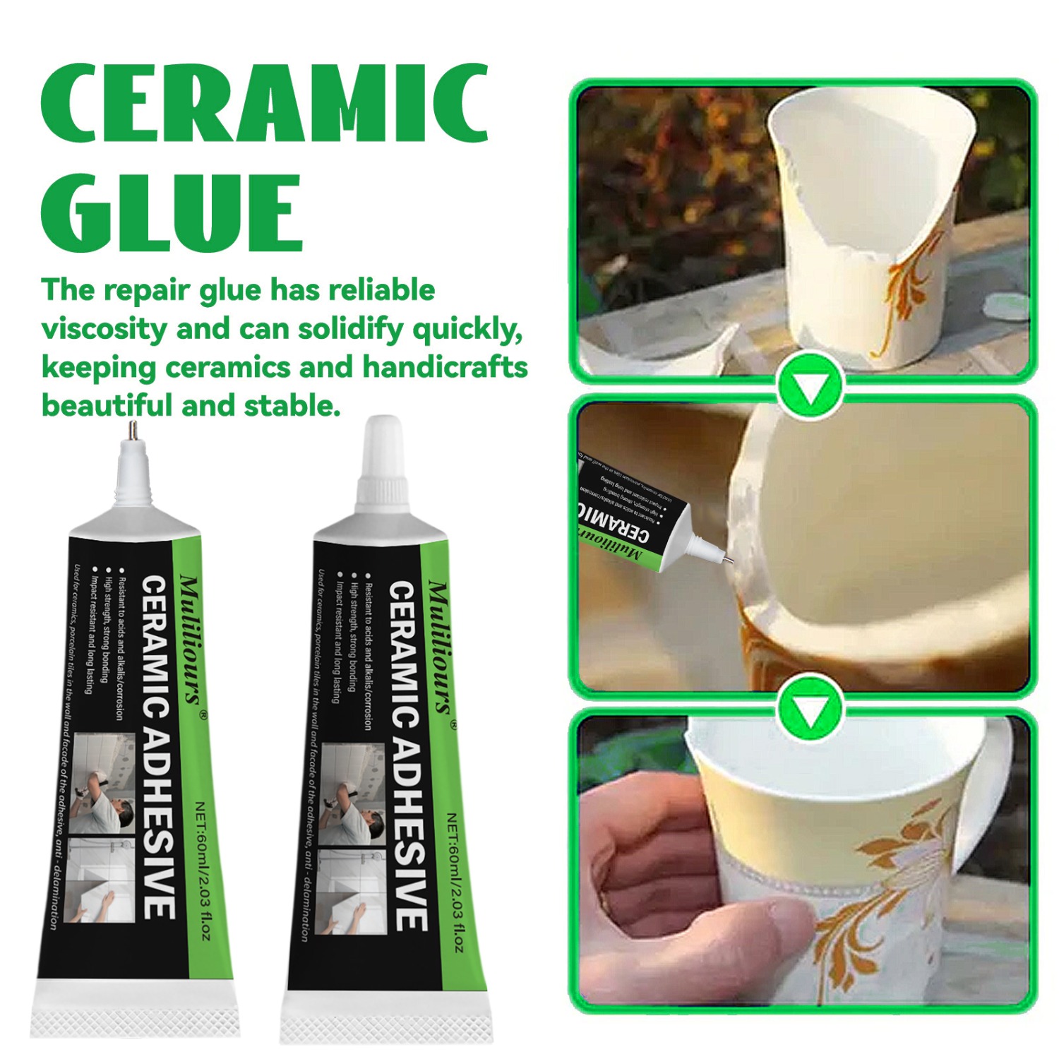 Ceramic Repair Glue Ultra-Stro - Art Craft Cup review and price