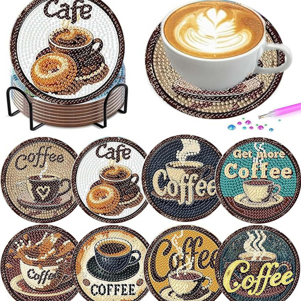 8 pieces/set of diamond painte - Art Craft Cup review and price