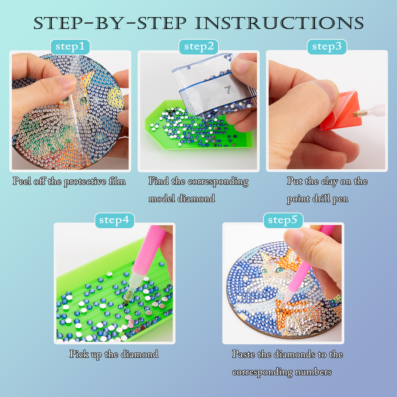 8 pieces/set of diamond painte - Art Craft Cup review and price