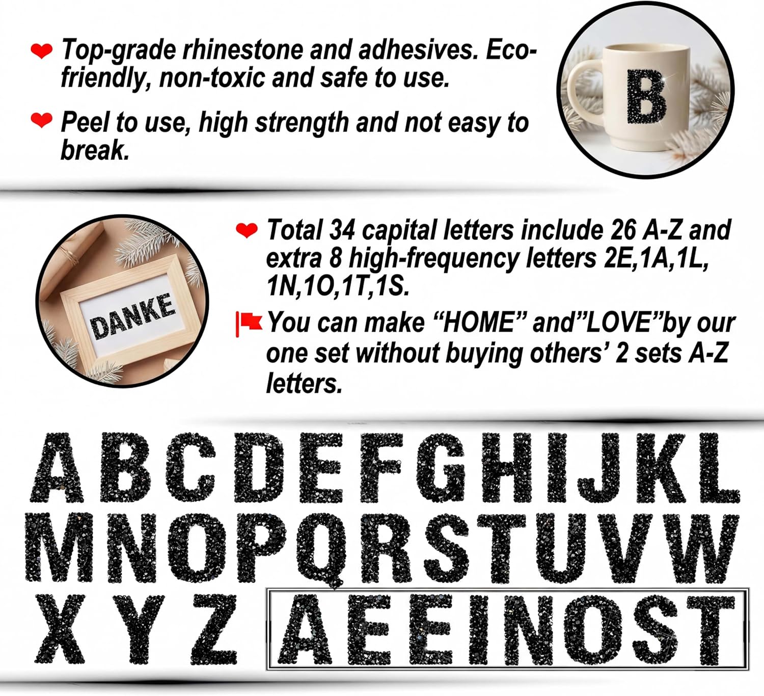 34Pcs Resin Rhinestone Alphabe - Art And Craft Letter Z review and price