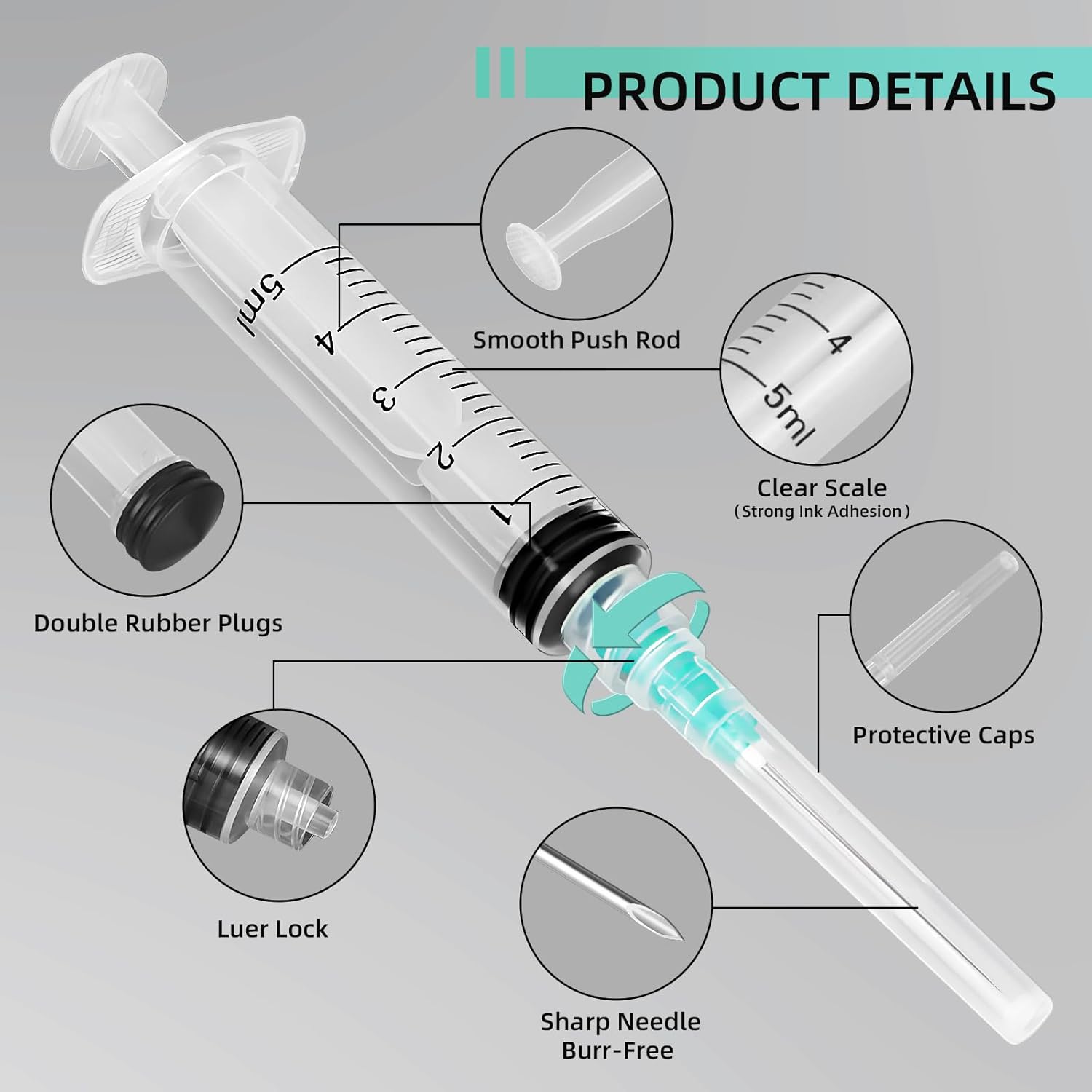 50 Pieces of 5ml Luer-Lock Syr - Art Y Craft review and price