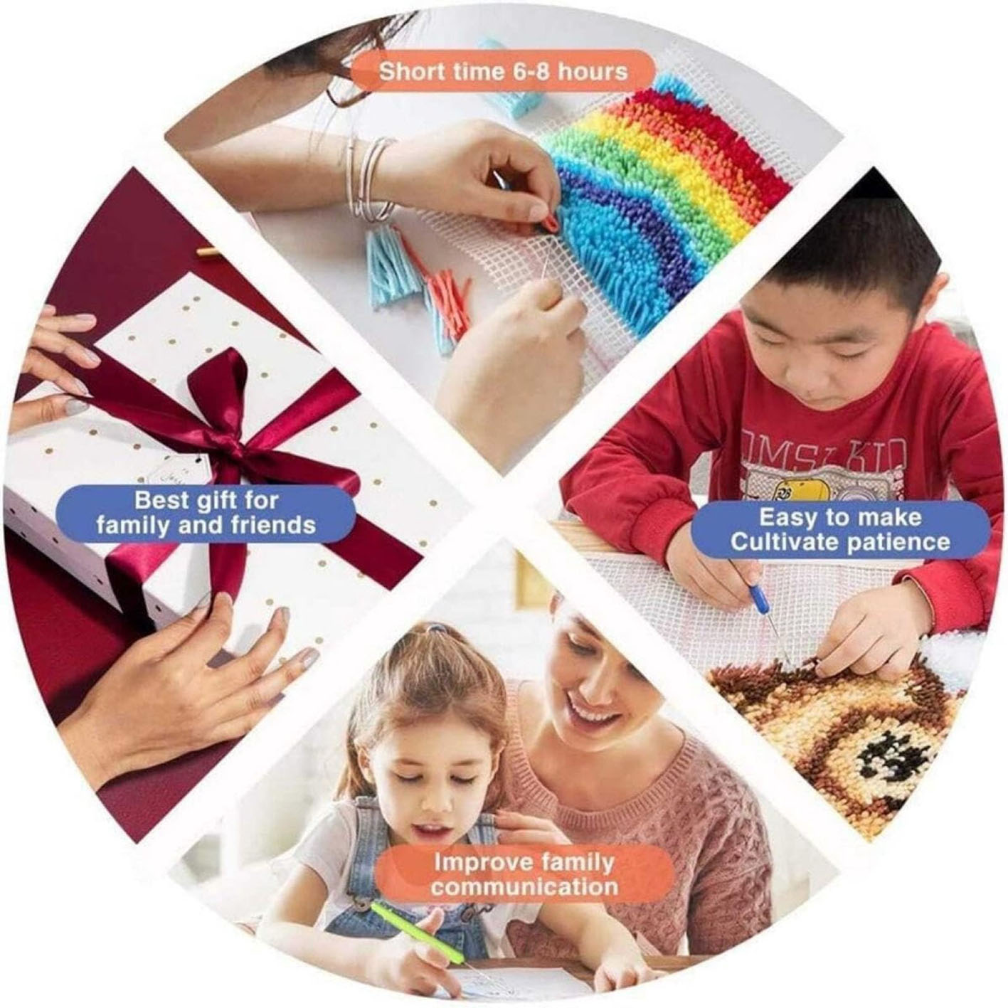 carpet embroidery set diy larg - Art Craft Hobbies review and price