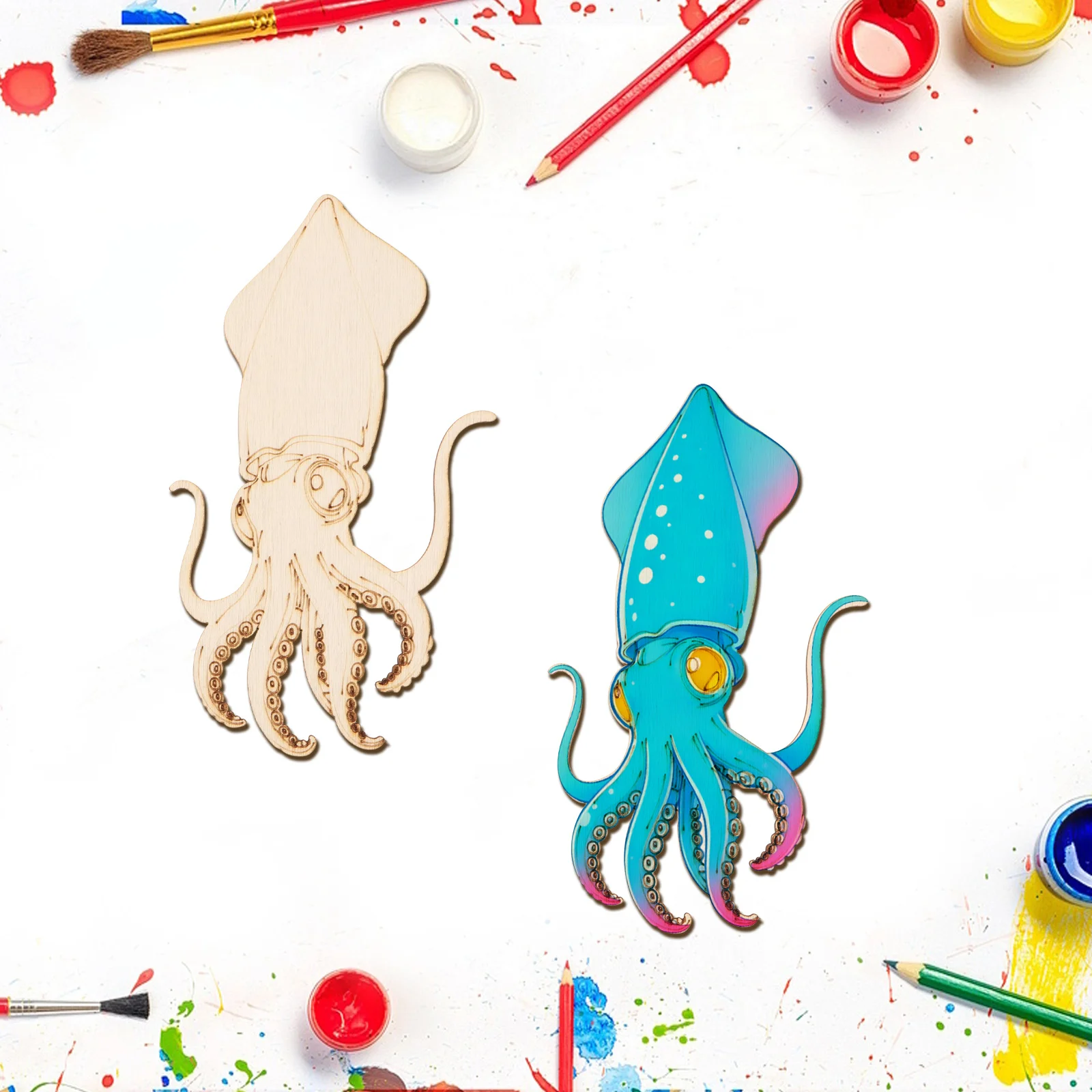 10pcs/set Unfinished Wood Craf - Art & Craft Paper For Kids review and price