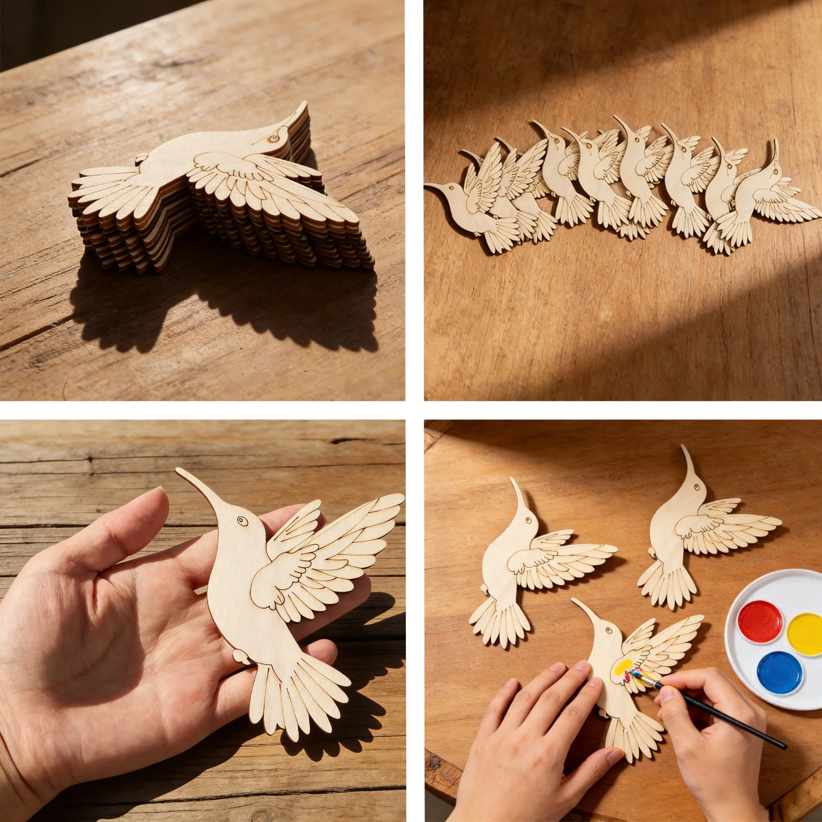 10pcs Unfinished Wood Animal B - Art & Craft Paper For Kids review and price