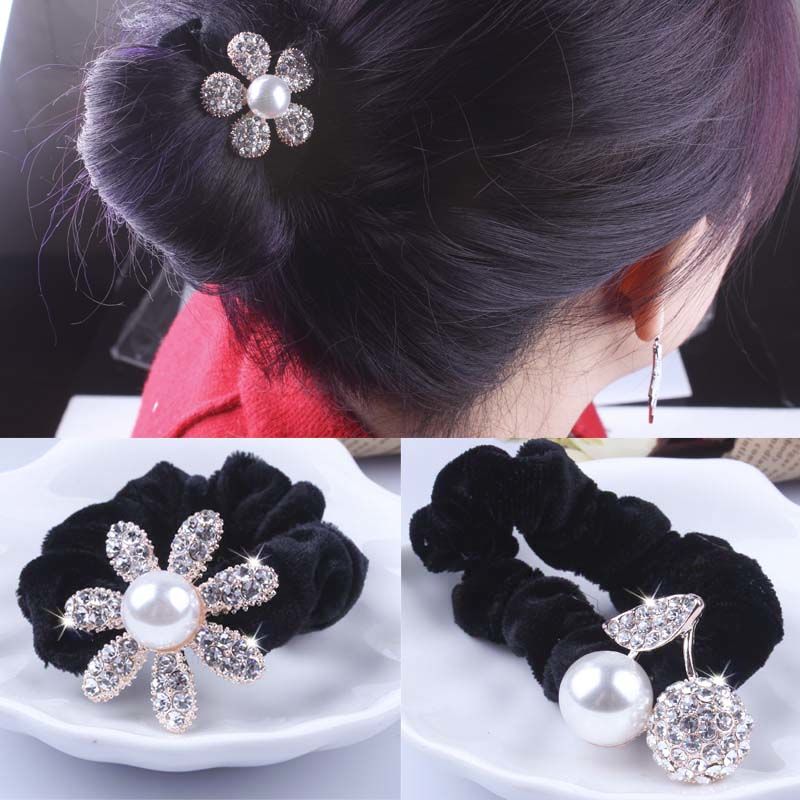 1 PC Black Velvet Scrunchies P - Art And Craft Hair review and price