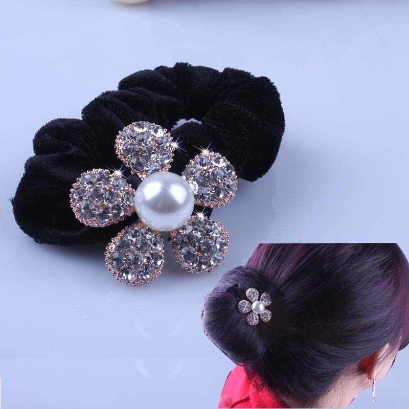 1 PC Black Velvet Scrunchies P - Art And Craft Hair review and price