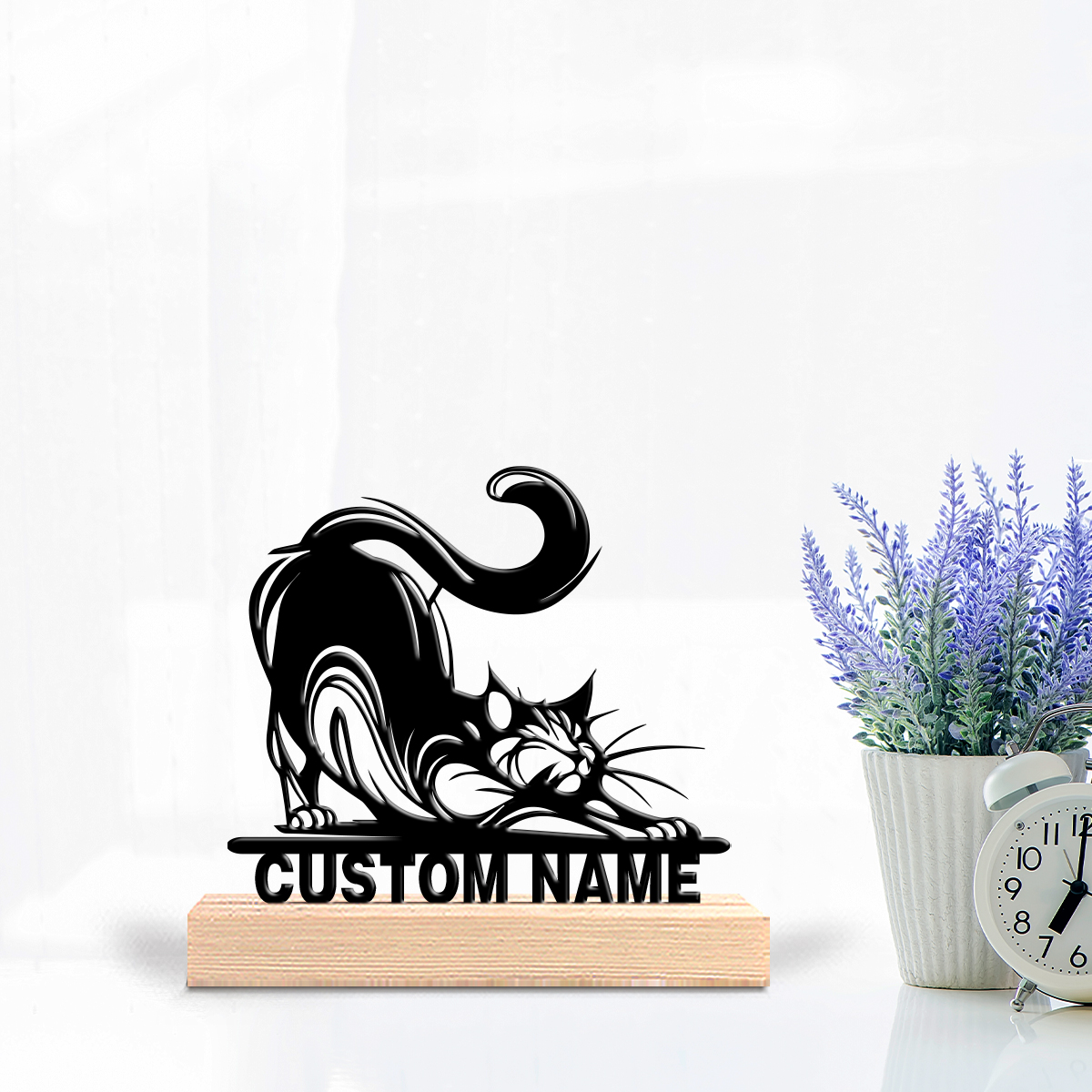 1pc Modern CAT Custom Text Met - Art Y Craft review and price