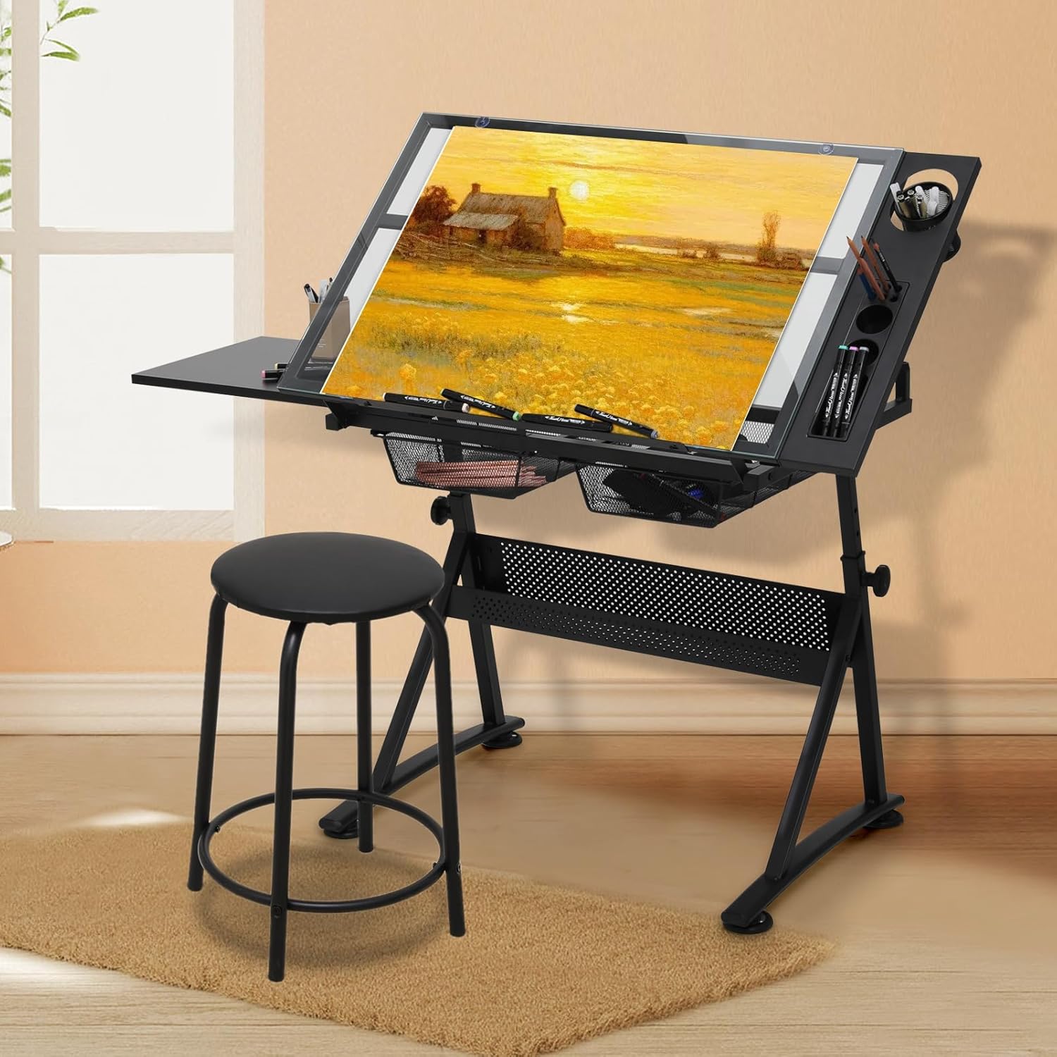 Drafting Table with Height Adj - Art & Craft Paper For Kids review and price