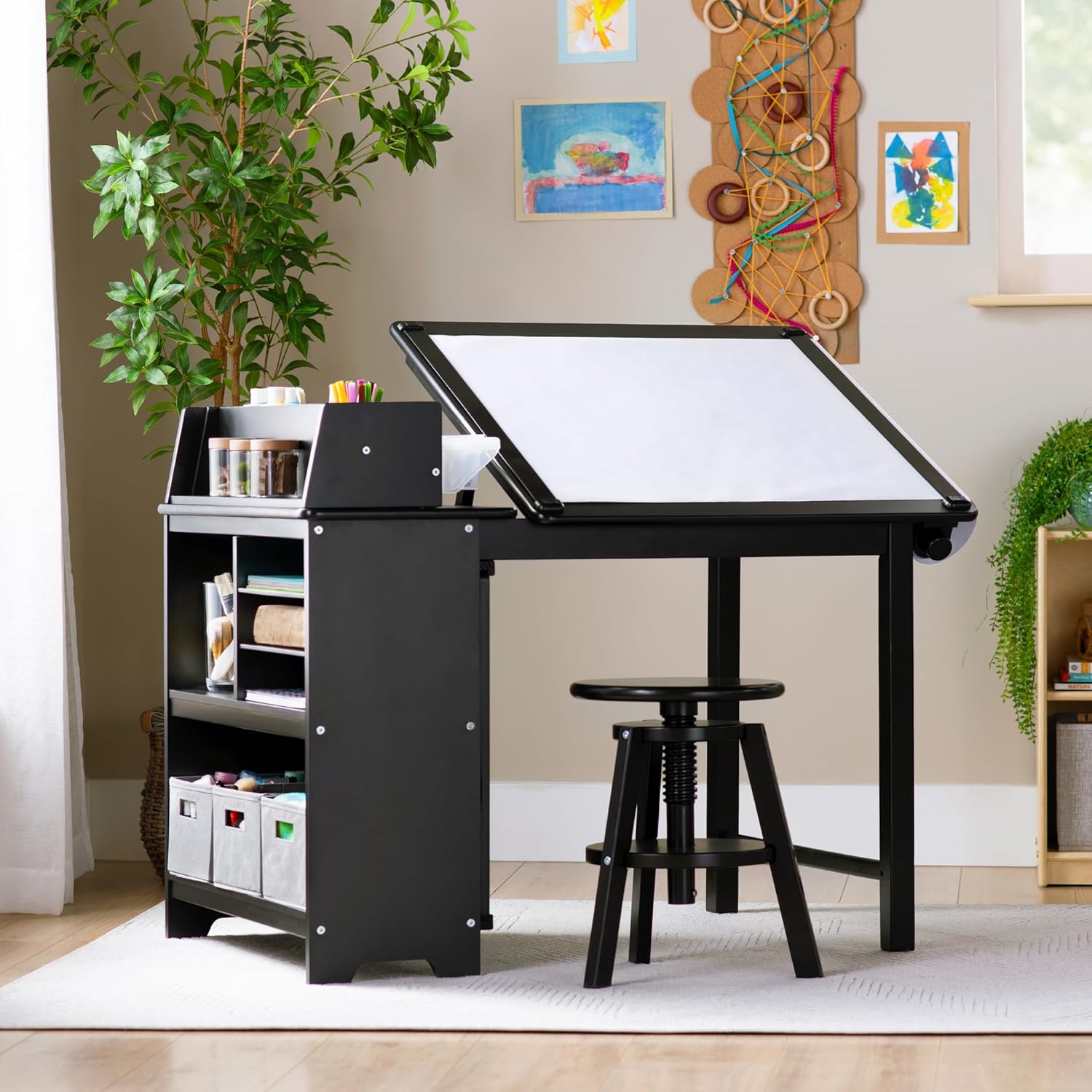 Adjustable Art Desk with Stora - Art & Craft Paper For Kids review and price