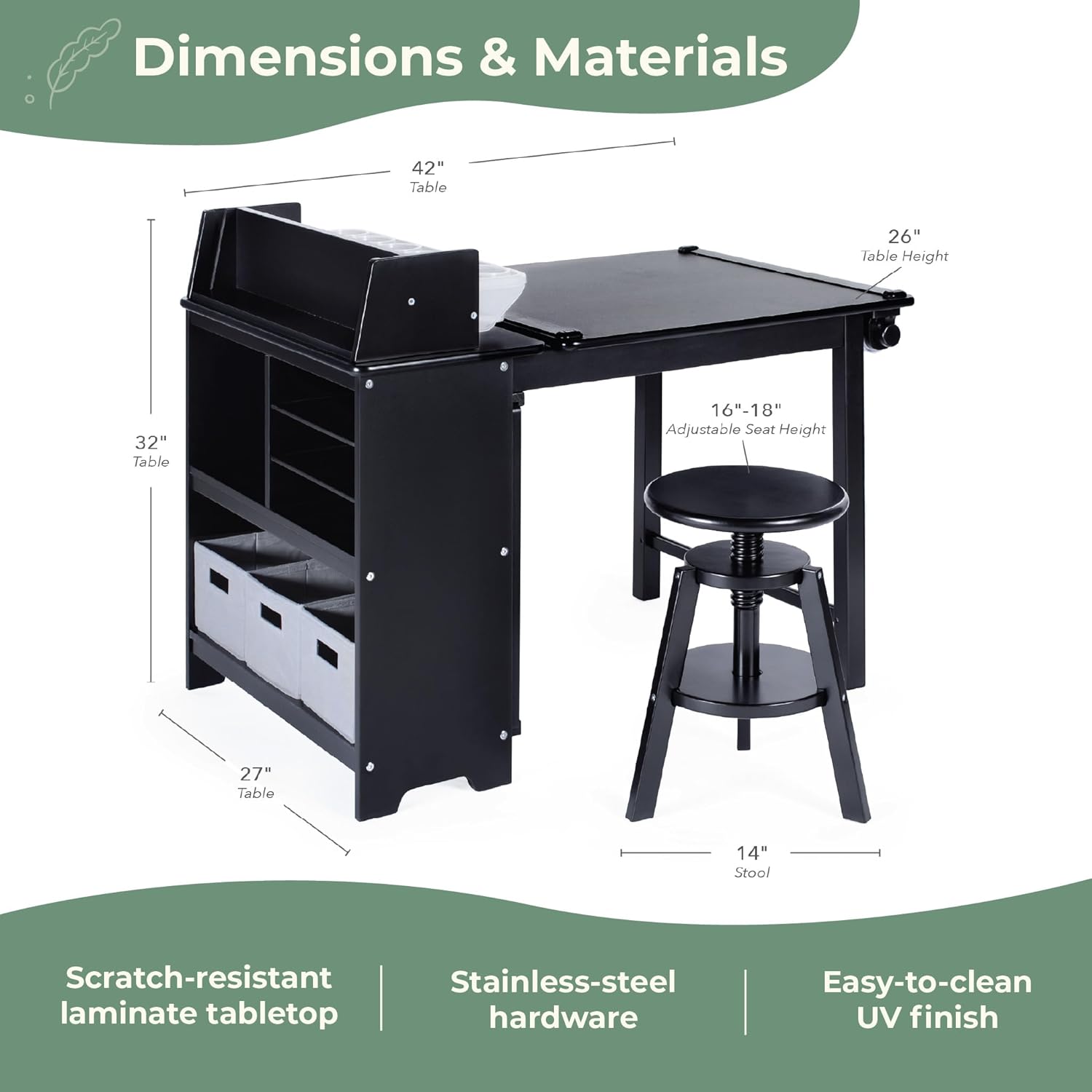 Adjustable Art Desk with Stora - Art & Craft Paper For Kids review and price