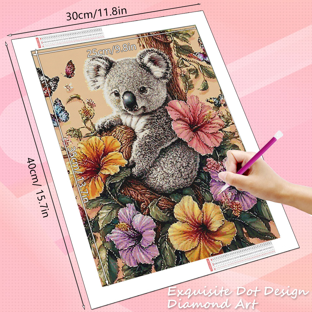 HUACAN Diamond Art Koala Anima - Art Craft Hobbies review and price