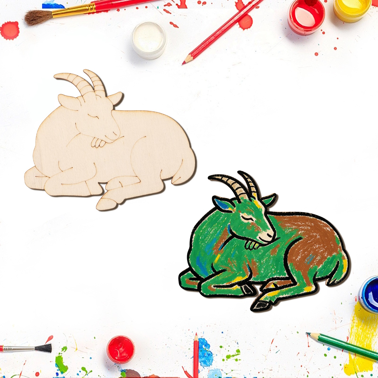 10pcs/set Unfinished Wood Shee - Art & Craft Paper For Kids review and price