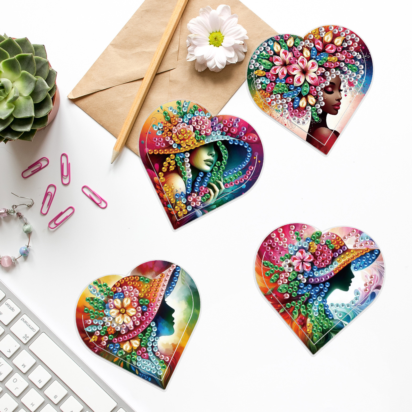 4PCS Diamond Painting Heart Sh - Art Craft Kit review and price