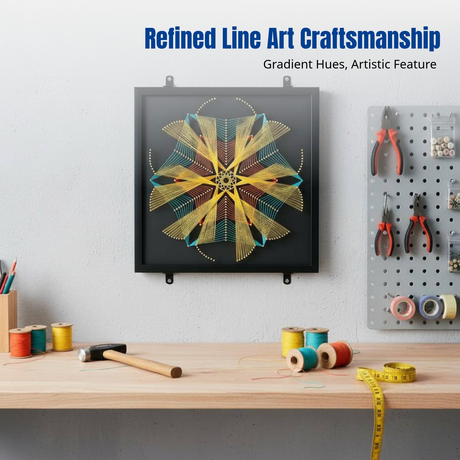 Geometric Pattern Nail String  - Art Craft Kit review and price