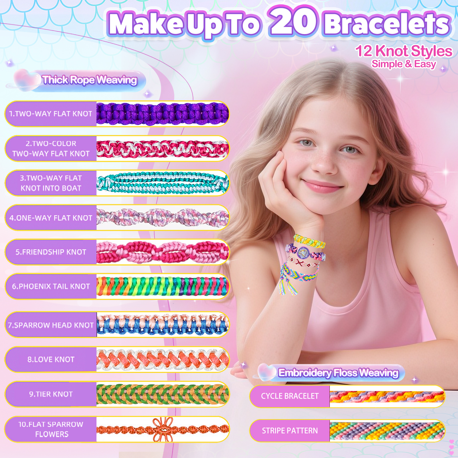 Friendship Bracelet Making Kit - Art Craft Ideas For Kids review and price